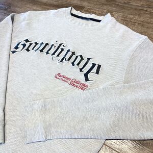 VTG Y2K Southpole Long Sleeve Thermal Shirt Mens XL Gray Skater Grunge Goth READ